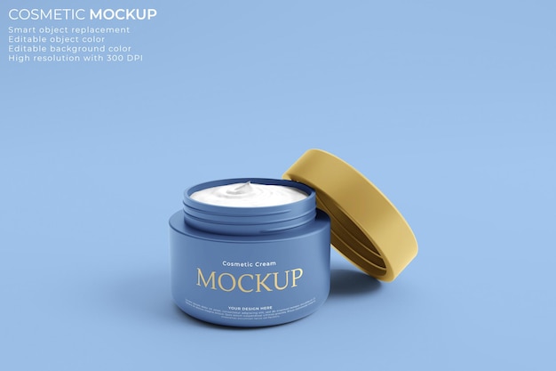 Mockup di barattolo di crema cosmetica