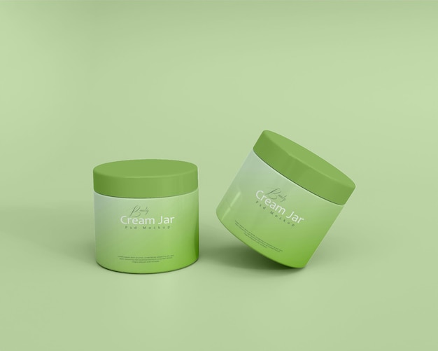 Mockup di barattolo di crema realistico 3D