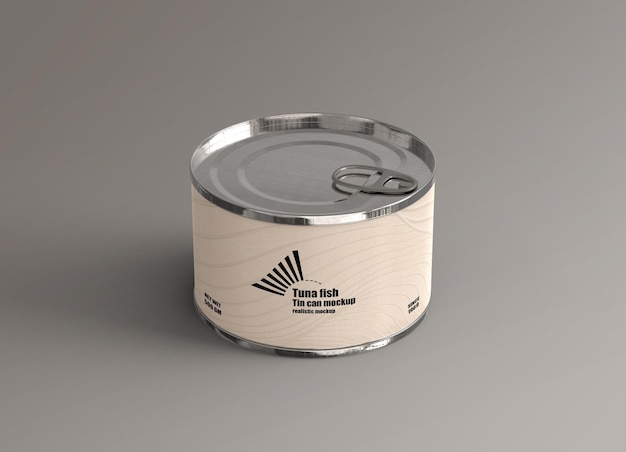 Mockup di barattolo di latta di tonno