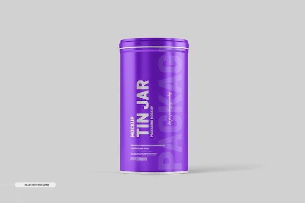 mockup di barattolo di latta