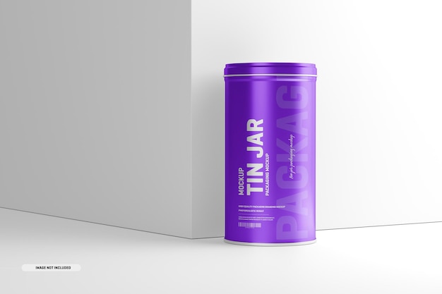 mockup di barattolo di latta