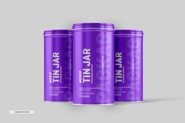 mockup di barattolo di latta