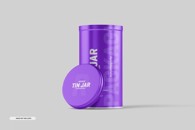 mockup di barattolo di latta