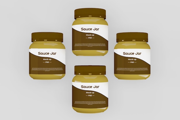 Mockup di barattolo di salsa