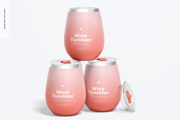 Mockup di bicchieri da vino da 12 once