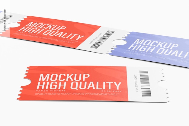 Mockup di biglietti d'ingresso