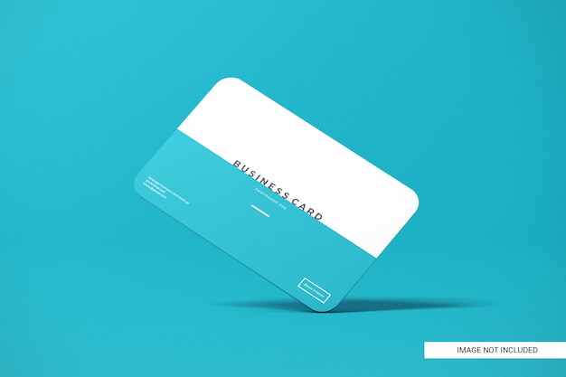 Mockup di biglietti da visita arrotondati