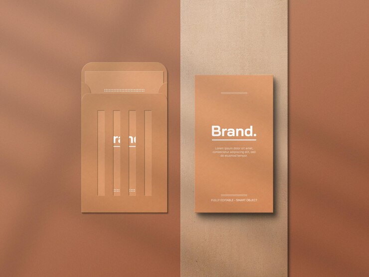 Mockup di biglietti da visita con portacarte