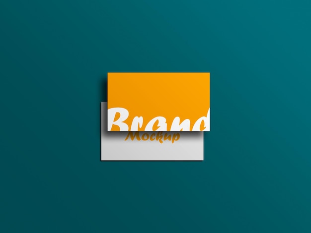 mockup di biglietti da visita con realistico