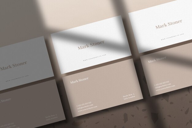 Mockup di biglietti da visita di lusso