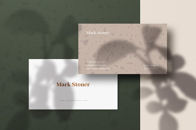 Mockup di biglietti da visita di lusso