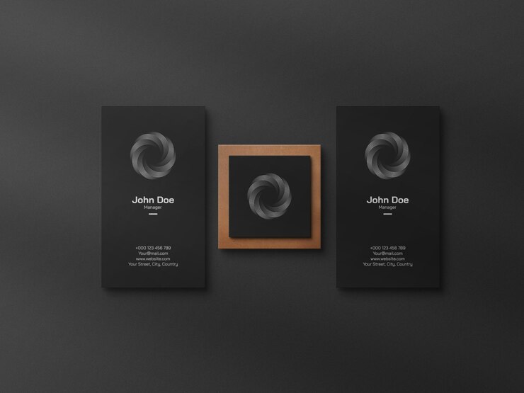 Mockup di biglietti da visita e logo