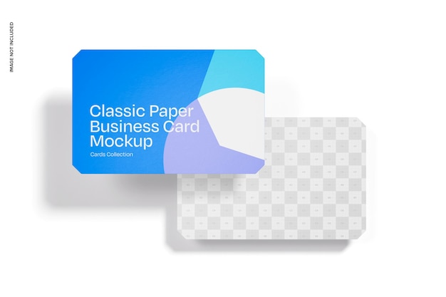 Mockup di biglietti da visita in carta classici