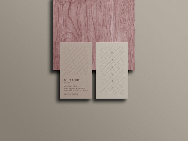 Mockup di biglietti da visita minimi