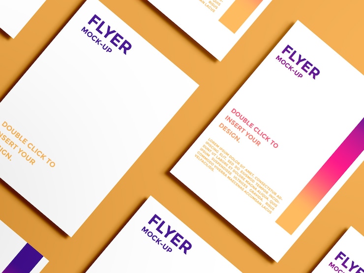 PSD mockup di biglietti da visita mockup di volantino aziendale