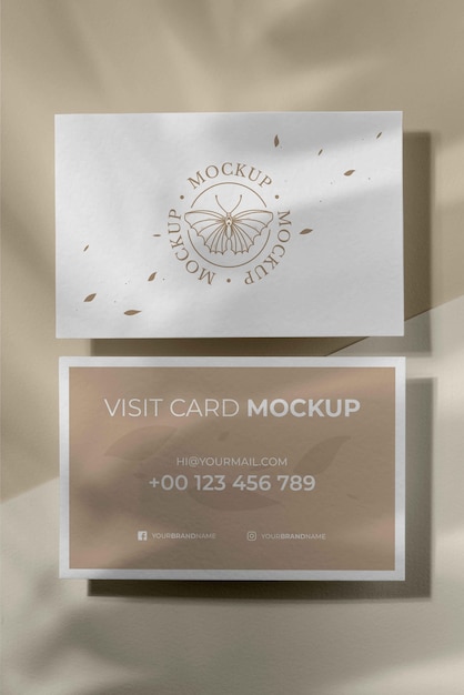 Mockup di biglietti da visita modello