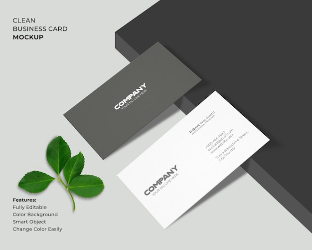 Mockup di biglietti da visita moderno e pulito