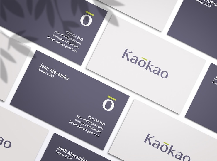 PSD mockup di biglietti da visita pulito e moderno