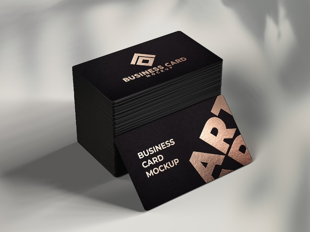 Mockup di biglietti da visita Stack elegante e di lusso