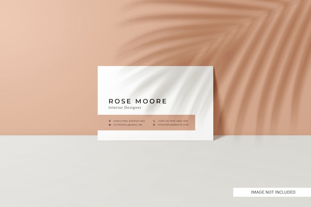 Mockup di biglietti da visita vista frontale