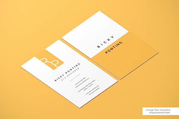 Mockup di biglietti da visita