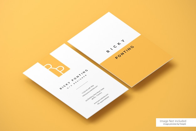 Mockup di biglietti da visita