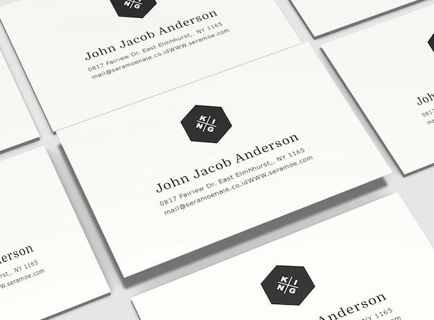 Mockup di biglietti da visita