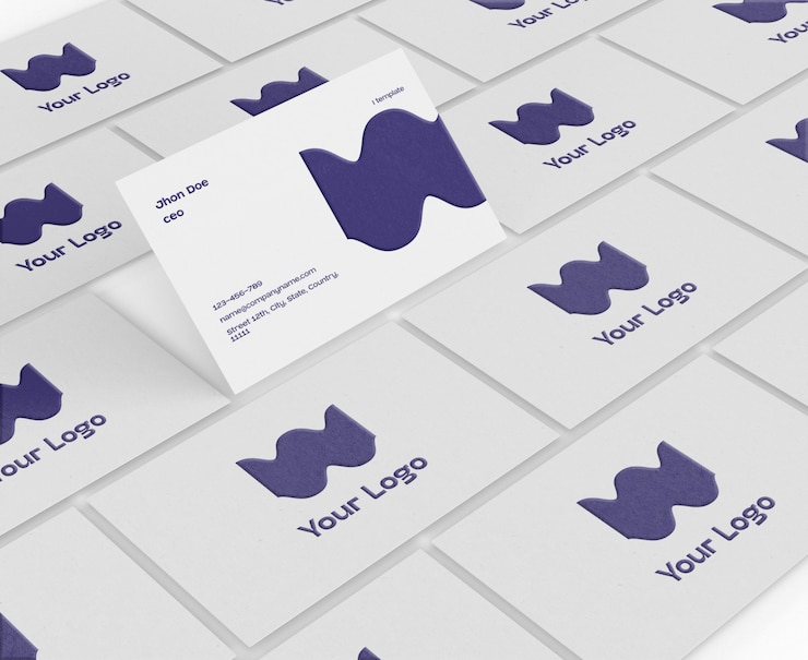 PSD mockup di biglietti da visita