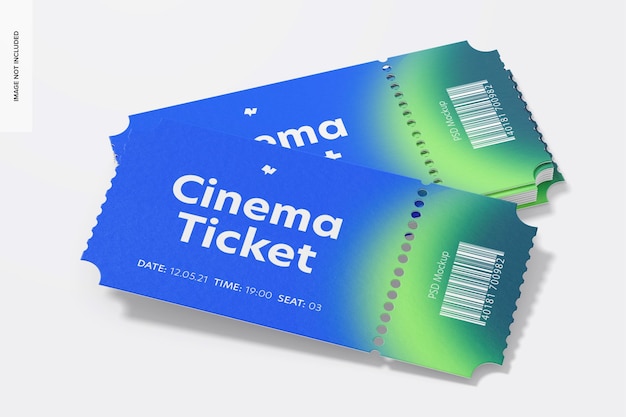 Mockup di biglietti per il cinema