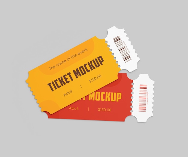 Mockup di biglietti per piccoli eventi