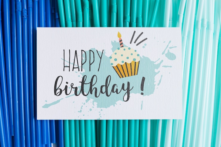 PSD mockup di biglietto d'auguri vista dall'alto