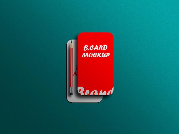 Mockup di biglietto da visita con la matita