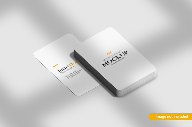mockup di biglietto da visita con ritratto arrotondato minimalista