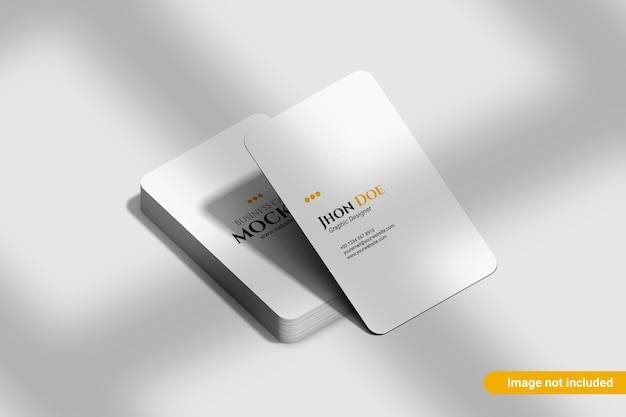 mockup di biglietto da visita con ritratto arrotondato minimalista