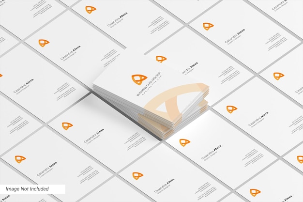 Mockup di biglietto da visita con ritratto minimalista