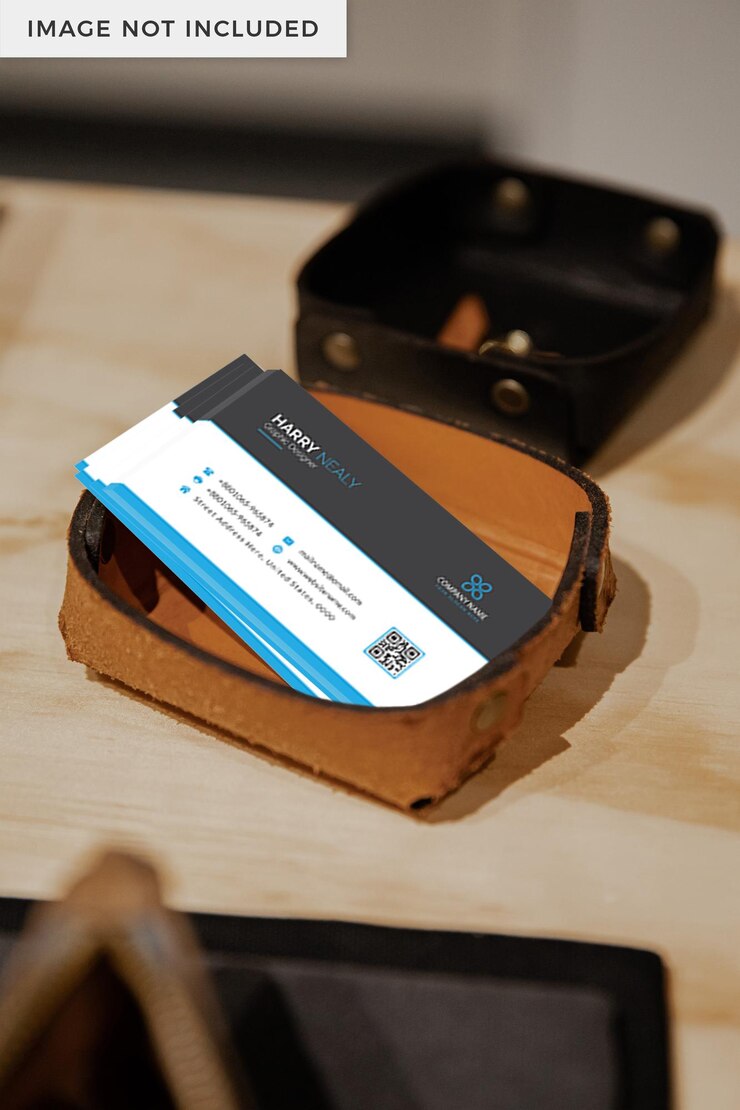 PSD mockup di biglietto da visita in un modello di design a scatola