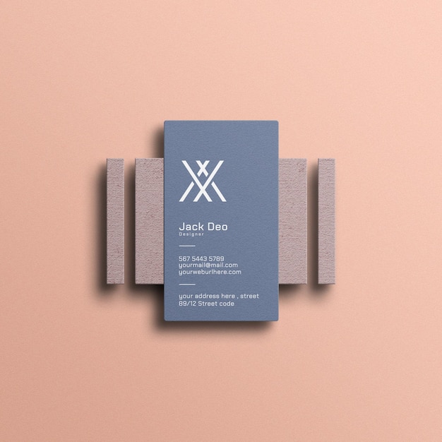 Mockup di biglietto da visita minimo