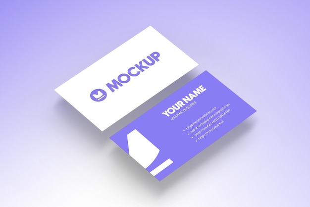 Mockup di biglietto da visita moderno