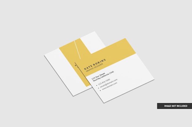 Mockup di biglietto da visita quadrato isolato