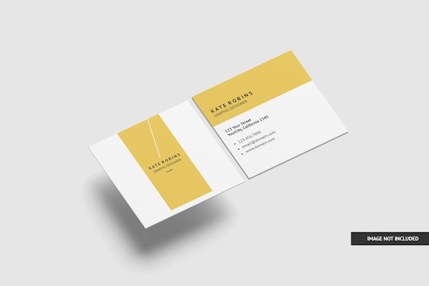 Mockup di biglietto da visita quadrato isolato