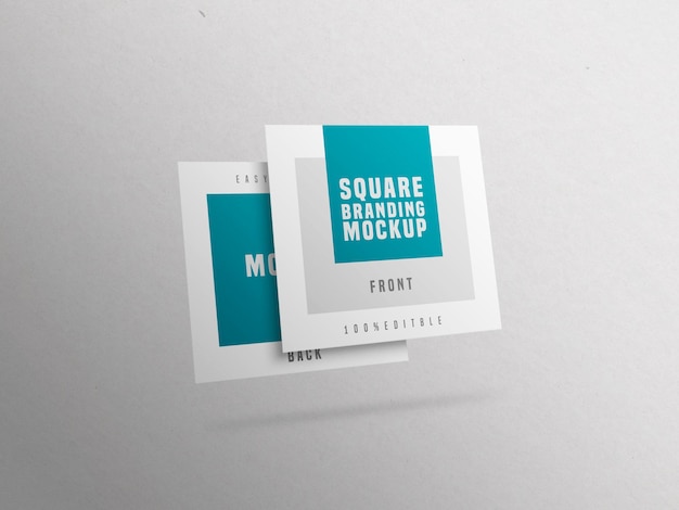Mockup di biglietto da visita quadrato