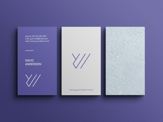 Mockup di biglietto da visita verticale