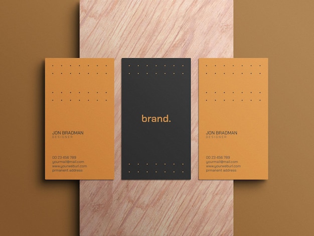 Mockup di biglietto da visita verticale