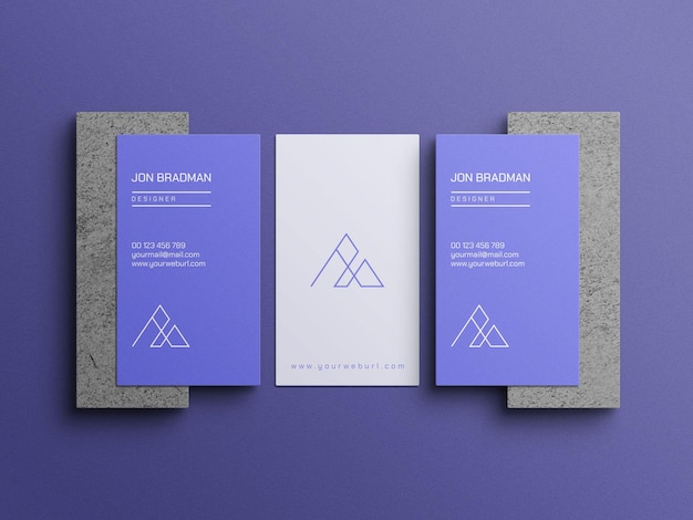 Mockup di biglietto da visita verticale