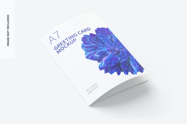 Mockup di biglietto di auguri A7