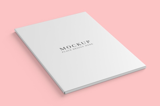 Mockup di biglietto di auguri minimo su sfondo rosa
