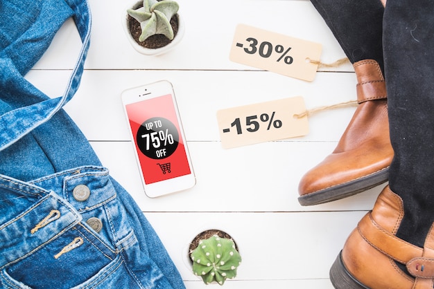 Mockup di Black Friday con il concetto di moda