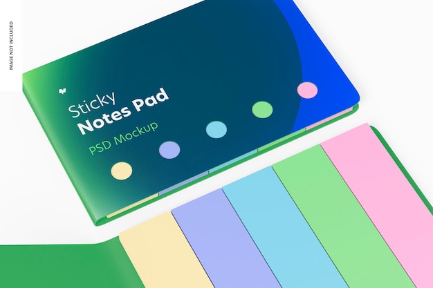 Mockup di blocchi per appunti appiccicosi, primo piano