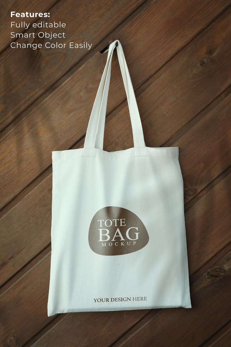 Mockup di borsa tote per la spesa PSD