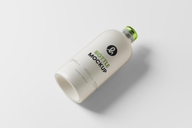 Mockup di bottiglia bianca